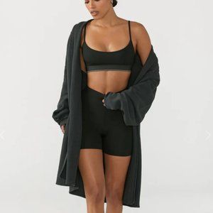 Joah Brown Black Oversized Cardigan - One Size